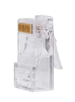 اشتري موصلات كابلات شبكة الإنترنت Cat5 Cat6  RJ45 المقابس المعيارية وحدات التوصيل 8P8C نهاية الموصل 100 قطعة في السعودية