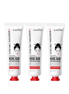 Buy Kojic Acid Hand Cream, Kojic Acid Cream Sadoer,Whitening Freckles Kojic Acid Hand Cream,Sadoer Kojic Acid,Niacinamide Hyaluronic Acid Kojic Acid Whiten Tender Hand Cream (3 PCS) in Saudi Arabia