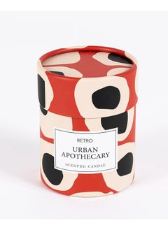 Buy Retro Urban Apothecary Glass Candle, White - 35 hrs in UAE