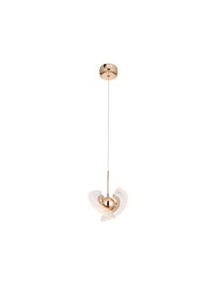 Buy Danube Home Pendant Acrylic+Metal D15Xh100 Led Gold A001/1H | Contemporary Pendant Lamps | Hanging Lanterns | Modern Design Indoor Lighting For Bedroom Dining Living Room in UAE