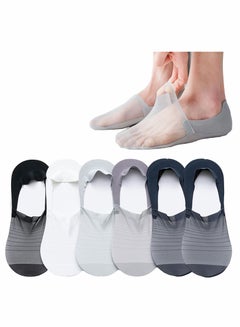 Buy 5 Pairs Invisible Ice Silk Breathable Socks, No Show Socks Thin Low Cut Non-Slip Socks in UAE