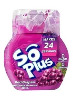 اشتري So Plus Liquid Water Enhancer Natrually Flavours, Red Grapes Zero Suger & Calories - 48 ML في مصر