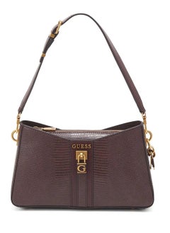 Buy GUESS GINEVRA NUDE SHOULDER BAG Brown in UAE