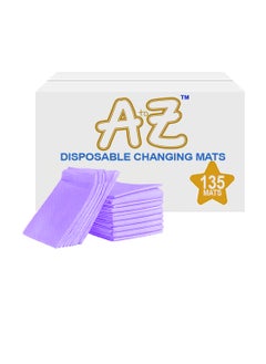 Buy A to Z - Disposable Changing Mat size (45cm x 60cm) Large- Premium Quality for Baby Soft Ultra Absorbent Waterproof - Pack of 135 - Lavender in UAE