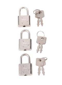 Buy 3-Piece Brass Padlock with Long Ring - 20mm in Saudi Arabia