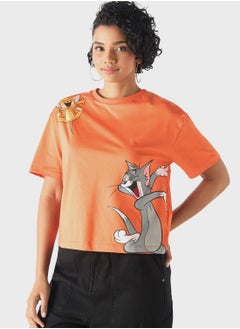 Buy Tom & Jerry Print T-Shirt in UAE