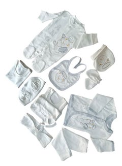 Buy Newborn clothes set, gift set of 10 pieces, suitable for newborns up to 3 months old, white color in Saudi Arabia