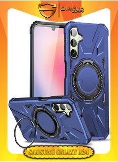 Buy SHIELD EGYPT For Samsung Galaxy A24 4G/A25 4G/A25 Case Mag-Safe Magnetic Shockproof Phone Case with Ring Holder (Blue) in Egypt