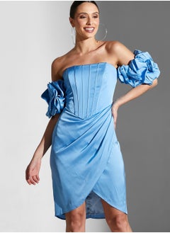 Buy Bardot Ruched Sleeve Dress in Saudi Arabia