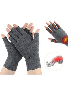 Buy Arthritis Compression Gloves, Women Men For Carpal Tunnel, Rheumatoid, Tendonitis, Fingerless For Computer Typing And Daily Work For Pain Relief - (1 Pair M) in UAE