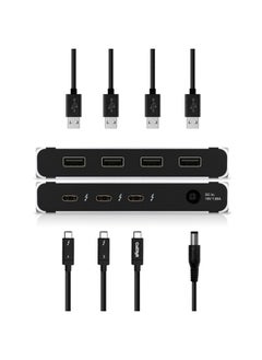 اشتري موزع Thunderbolt 4 Element، 4 منافذ Thunderbolt 4 / USB4 (40 جيجابت/ثانية)، 4 منافذ USB-A 3.2 Gen.2 (10 جيجابت/ثانية)، 1 منفذ تيار متردد، شحن مضيف حتى 60 وات في الامارات