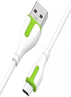 Buy LDNIO LS572 Micro 2.1A Fast charging Data Cable 2M Length - White-Green in Egypt