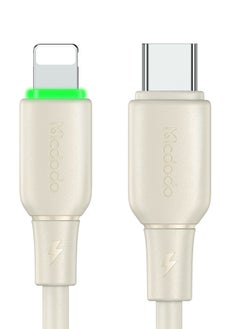 اشتري CA4760 Alpha Series 36W Type-C to Lightning Data Cable with LED Light (1.2m) - Beige في الامارات