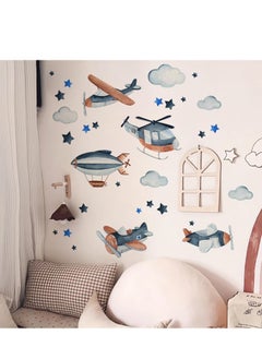 اشتري Cartoon DIY Wall Stickers, Children DIY Art Decal, Removable and Water Proof Wall Decoration, Mural Decorate for Nursery Playroom Decor, Kids Room Home Decorations Boys Bedroom Art في السعودية