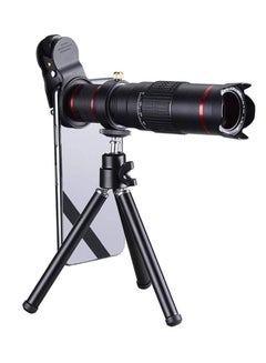 Buy Telescope Lens For Mobile Phone With Mini Tripod Black in UAE