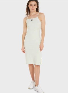 Buy Strappy Ribbed Knitted Dress in Saudi Arabia