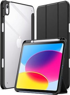 Buy Dl3 Mobilak Case for iPad Air 5th Generation Case 2022/ iPad Air 4th Generation Case 2020 10.9 Inch,Clear Shockproof Back Cover Built-in Pencil Holder,Auto Sleep/Wake For iPad Air 5/4 (Black) in Egypt
