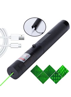 Buy Long Range Tactical Green Laser Beam Flashlight with USB Charging,Adjustable Focus Light Pointer for Night Astronomy Outdoor Camping and Hiking in Saudi Arabia