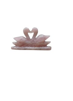 Buy REBUY Rose Quartz Love Birds Swan Figurine Couple Gift Swan Pair Gift in UAE