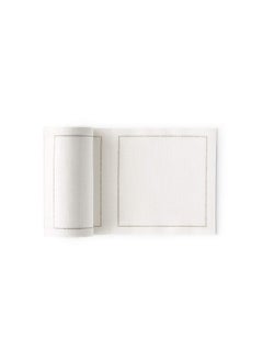 اشتري Mydrap 50 Units Per Roll Cocktail Napkins Linen White 11Cm X 11Cm في الامارات