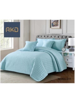 Buy Compressed two-piece comforter set, 6 plain pieces with light filling, quilt size 220 * 240 cm in Saudi Arabia