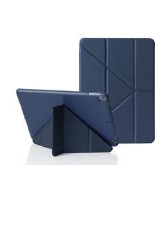 Buy iPad 10.2 Inch 8th Generation (2020) / 7th Generation (2019) 5 in 1 Smart Case with Viewing Angle, Soft TPU Silicone Back Cover with Auto Wake/Sleep (Navy) in Egypt