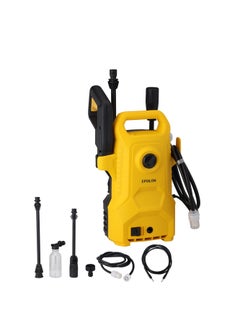 Buy Epsilon 100-110 bar High Pressure Washer- EPSPW1639 |  5 - 7.5 L/min Maximum Flow, Includes Spray with Nozzle, 3 m Outlet and 2 m Inlet Pipe for Removing Mold, Grime, Dust, Mud, Dirt, etc. at Home, from Buildings, Vehicles, Concrete Road Surfaces, etc... | Black and Yellow, 1 Year Warranty in UAE