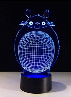 اشتري 3D Illusion Lamp LED Night Light Wholesale Totoro Touch Switch 7 Color Changing Desk Lamp Baby for New Year Gift Children s Sleep Lamp في الامارات