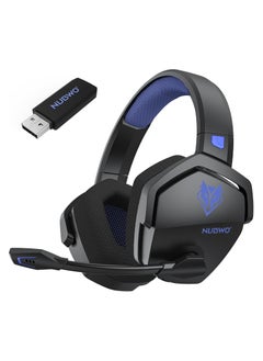 اشتري G06 Gaming Headset,Wireless Gaming Headphones with Mic for PS5, PS4, PC, and Switch, Ergonomic Design,2.4GHz Wireless + Bluetooth-50mm Drivers,Black/Blue في الامارات