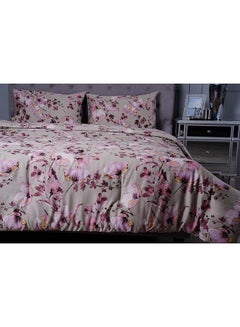 Buy Autumn Floral 3-Piece Comforter Set 240X260Cm Linen in UAE