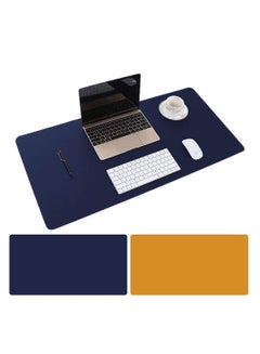 اشتري Mouse Pad Large Size 80 * 40 CM Double Sided Color Desk Pad with PU Leather XXL Mousepad for Laptops Computers Work Gaming Office Home(Blue + yellow) في الامارات
