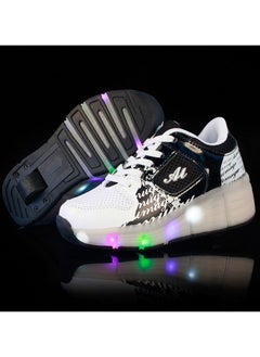 اشتري New Single Wheel Skate Shoe Luminous Pulley Shoes في الامارات