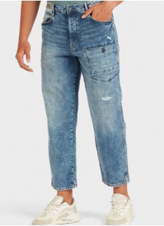 Buy Mid Wash Relaxed Fit Jeans in Saudi Arabia