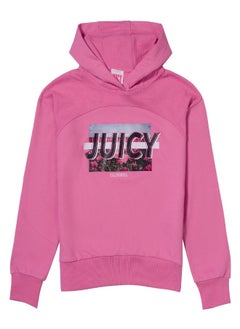 Buy Juicy Couture Waffle Panel Hoodie Pink in Saudi Arabia