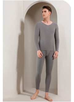 اشتري Men's Thermal Underwear Set Soft Thermal Underwear Base Layer Long Johns Set V-Neck Thermal Underwear في السعودية