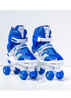 Buy Kids Unisex Adjustable Four Wheel Roller Skating Shoes With Stopper Making it Easier for kids to Balance in UAE