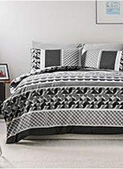 Buy Matalan Geometric Print Duvet Cover, Double Size, Grey in Egypt