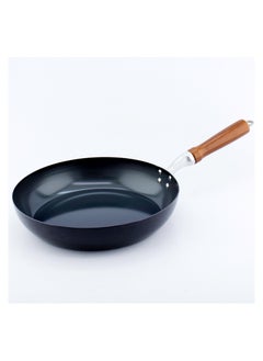 Buy frying pan with wooden handle 33 cm in Saudi Arabia