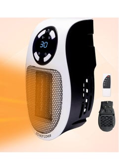 اشتري Smart Space Electric Fan Heater, 500W Space Heater with Adjustable Thermostat and Timer and Led Display, Fast Heating, Low Noise, Safe Use, Electric Space Heater for Office and Home في الامارات