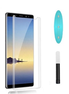 Buy Mog UV Screen Protector for Samsung Galaxy Note 8 Glass 9H Hardness Provides HD Clarity Full Screen Coverage Protector with UV Light Protector in UAE
