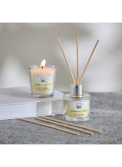 Buy Garden Reed Diffuser and Candle Fragrance Gift Set 5 x 7 x 5 cm in UAE