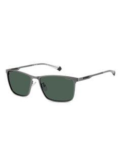 Buy Men's Polarized Rectangular Shape Stainless Steel Sunglasses Pld 2159/G/S/X Green 42 - Lens Size: 41.6 Mm - Mtdk Ruth in UAE