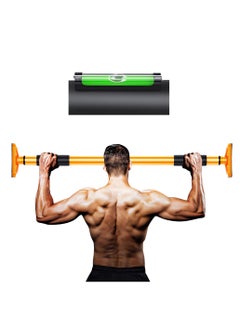 Buy Chin-Up Pull-Up Bar For Exercise Fitness Home & Gym Workout No Screws Doorway Adjustable Bar  (95cm Yellow) in UAE