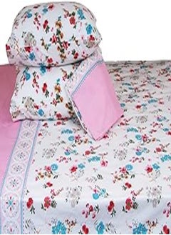 اشتري Family Bed 144 Flat Bed sheet Set Cotton 3 pieces size 180 x 250 cm في مصر