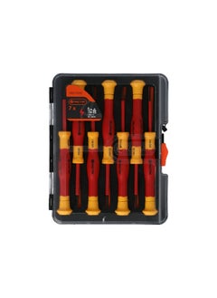 Buy 7-Piece Insulated Precision Screwdriver Set Red and Yellow 2.2 x 17.2 x 13.6 cm 205793VD in Saudi Arabia