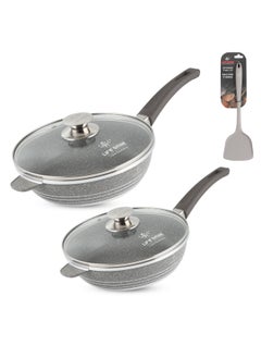 Buy Premium Deep Frying Pans with Lids – Durable Multi-Layer Granite Coating Fry Pans in UAE