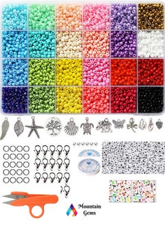 Buy Craft Beads Assorted Kit with Organizer Box for DIY Bracelets, Jewelry Making in Egypt