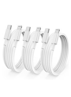 Buy Apple MFi Certified Iphone Fast Charging Cable Type-C to Lightning (Pack of 3) in UAE