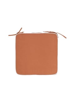 Buy Square Cushion 43X43X6Cm Nut Orange in Saudi Arabia