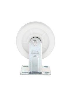 Buy Heavy Duty White PP Plate Rigid Caster  With Double Ball Bearing  Steel Fixture 5.5mm.6x2 in Saudi Arabia